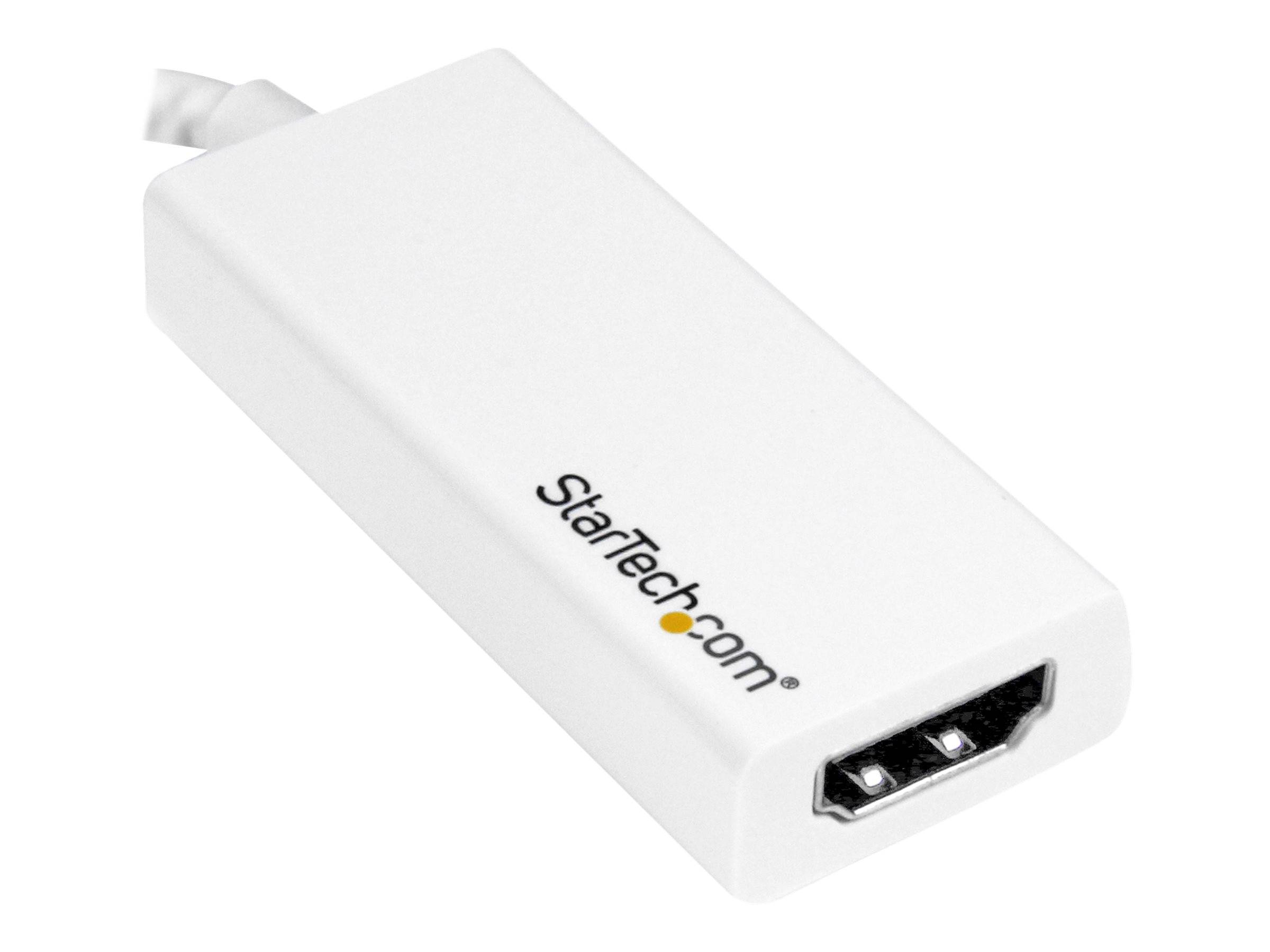 StarTech.com USB-C auf HDMI Adapter - Thunderbolt 3 kompatibel - Weiß - 4K 60Hz - Highspeed Videoschnittstellen-Converte