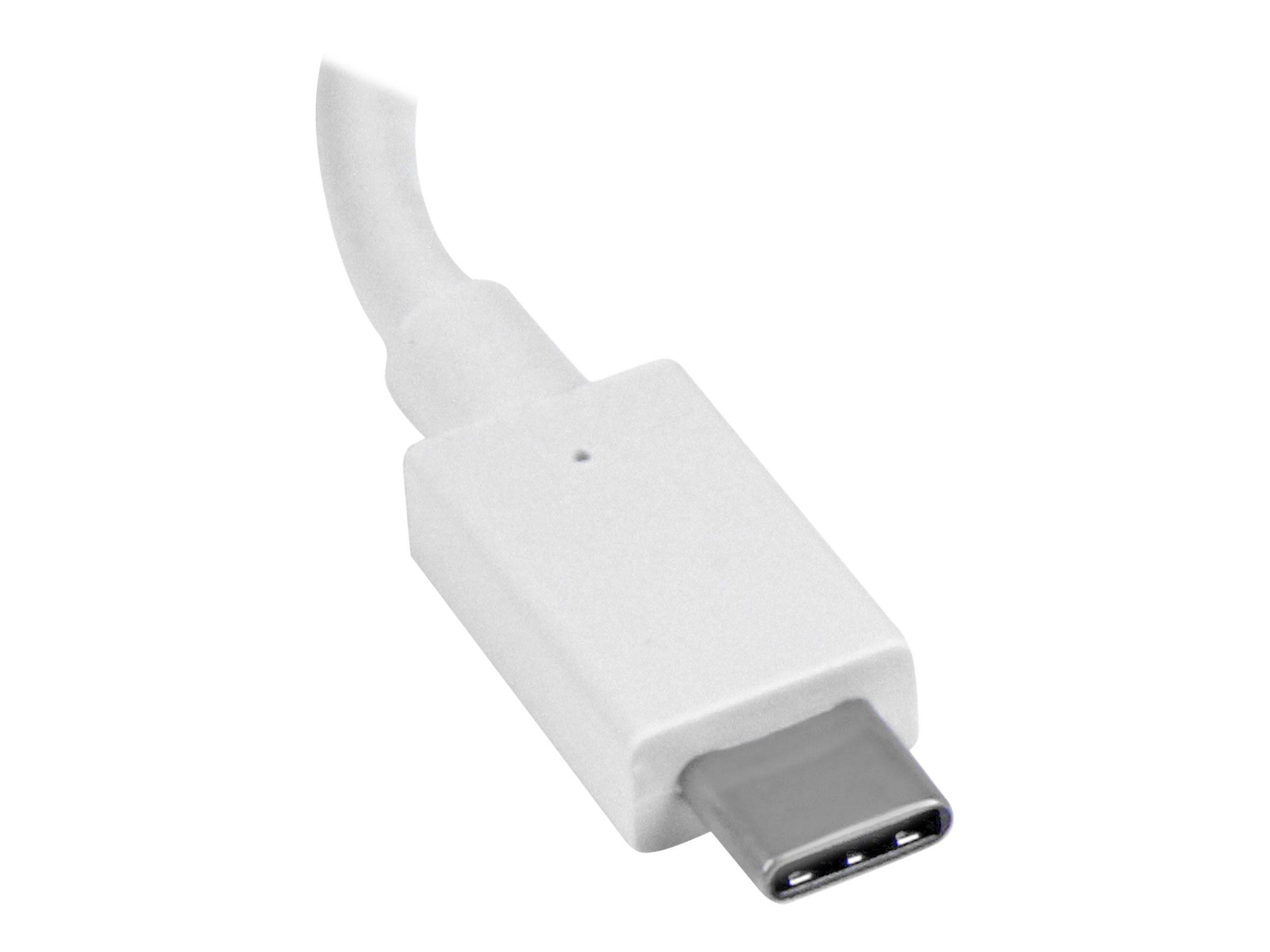 StarTech.com USB-C auf HDMI Adapter - Thunderbolt 3 kompatibel - Weiß - 4K 60Hz - Highspeed Videoschnittstellen-Converte