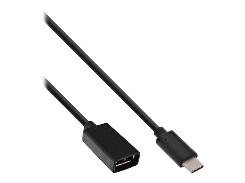 INLINE - USB 3.2 Gen.1x2 Adapterkabel - USB-C Stecker an A Buchse - 0,15m