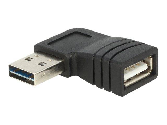 Delock Adapter EASY-USB 2.0-A male > USB 2.0-A female angled left / right - Gender Changer USB - USB (W)