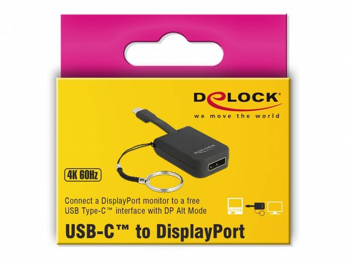 Delock - Videoadapter - USB-C (M) bis DisplayPort (M)