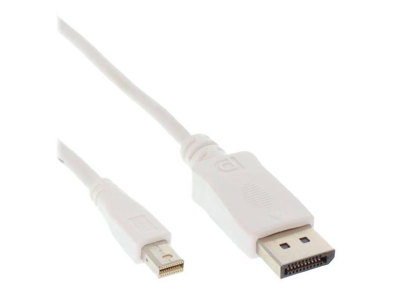 INLINE - Mini DisplayPort zu DisplayPort Kabel - weiß - 1m