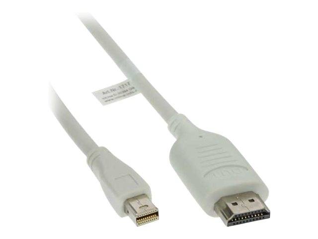 INLINE - Mini DisplayPort zu HDMI Konverter Kabel - weiß - 3m - 4K2K - mit Audio