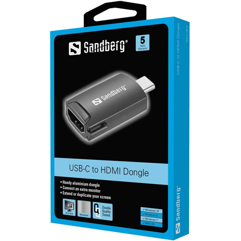 Sandberg - Videoadapter - USB-C männlich bis HDMI weiblich