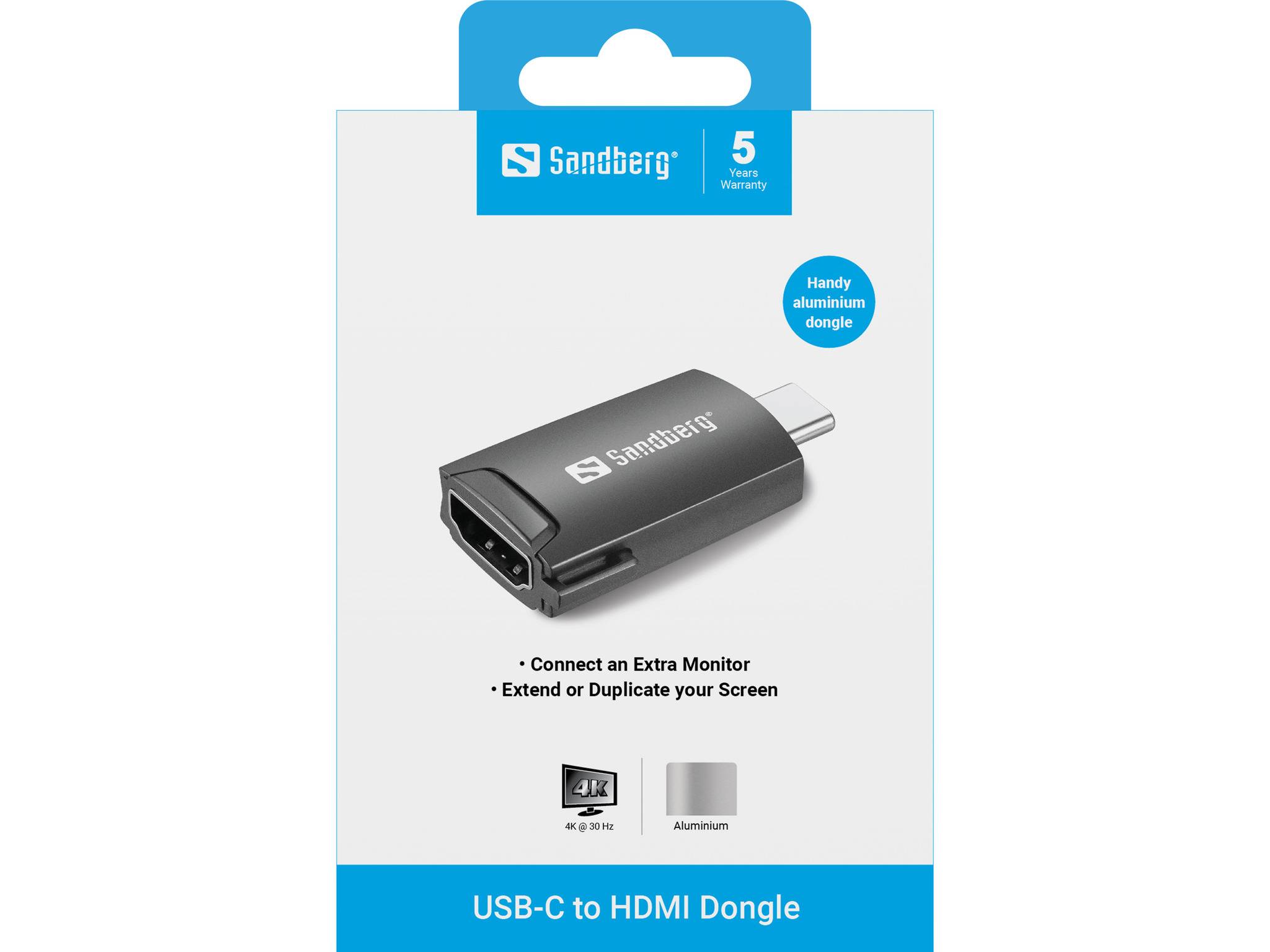 Sandberg - Videoadapter - 24 pin USB-C männlich zu HDMI weiblich