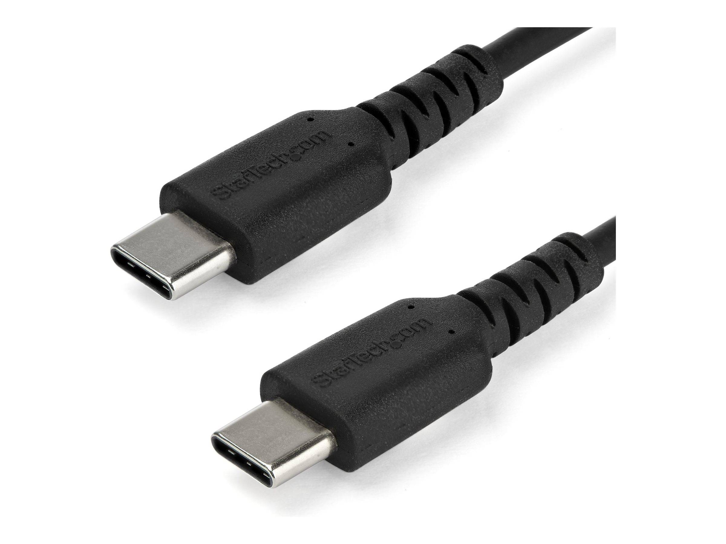 Zwei USB-C-Kabelstecker auf weißem Hintergrund.