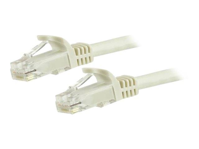 StarTech.com 15m Cat6 Snagless Gigabit UTP Netzwerkkabel - Cat 6 RJ45 Netzwerkkabel mit Knickschutz - Weiß - Patch-Kabel