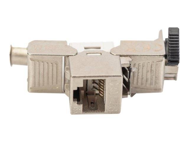 DIGITUS - CAT 6A Keystone Modul, geschirmt mit intelligentem Kabelmanager, Set (24 Stück)