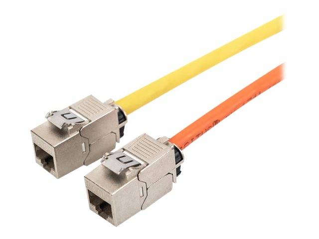 DIGITUS - CAT 6A Keystone Modul, geschirmt mit intelligentem Kabelmanager, Set (24 Stück)