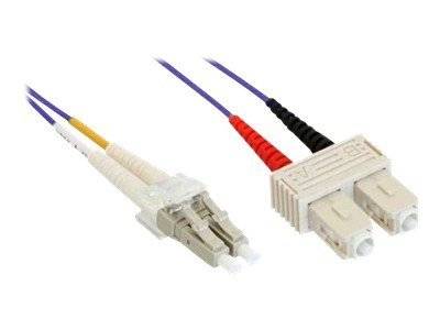 INLINE - LWL Duplex Kabel - LC/SC - 50/125µm - OM4 - 2m