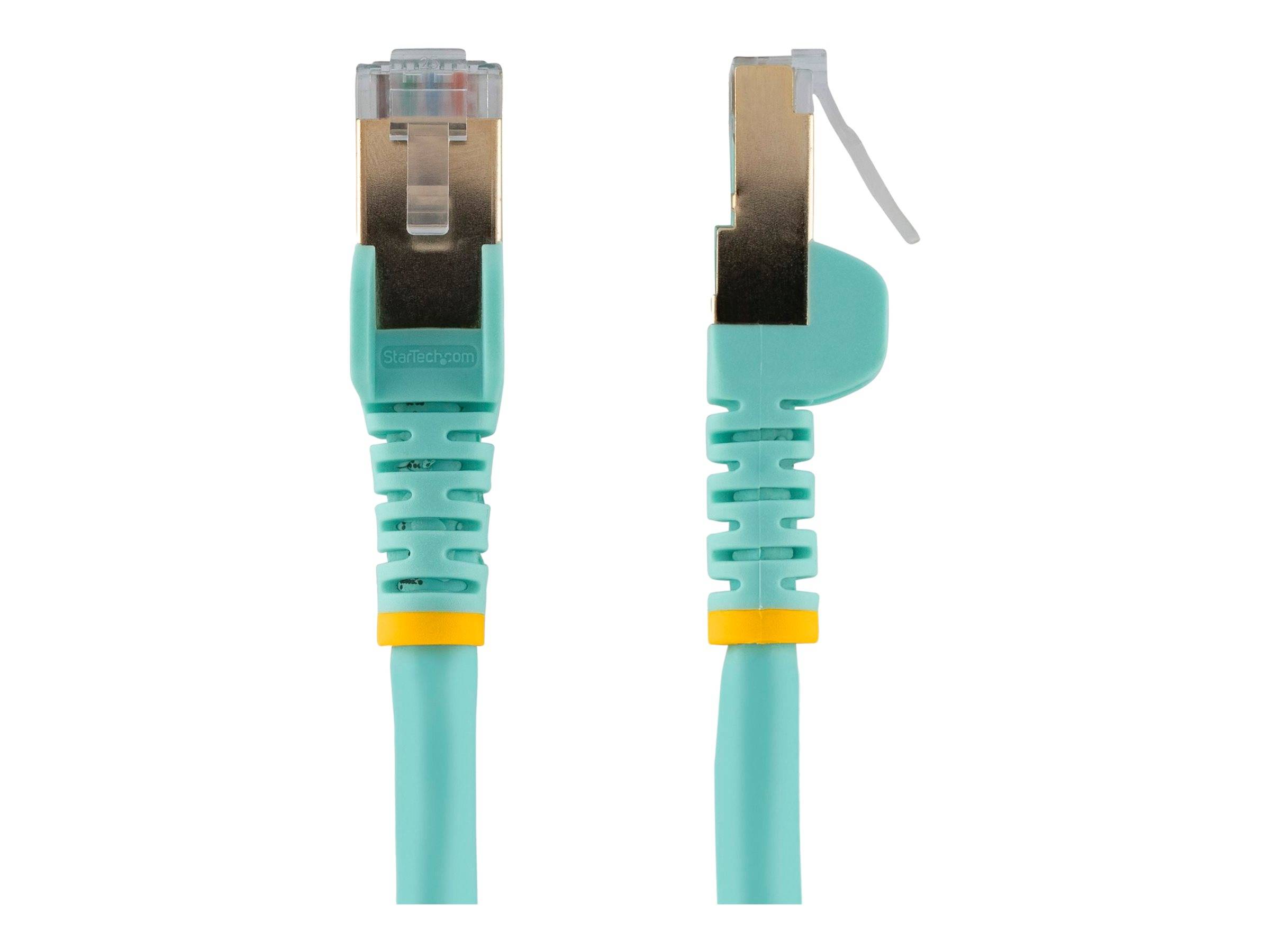 StarTech.com 6ASPAT7MAQ Patchkabel CAT6a (7 m, turkis, RJ45-Snagless-Steckverbinder, CAT6a-STP-Kabel, Kupferdraht, Netz