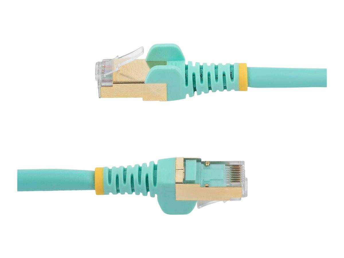 StarTech.com 6ASPAT10MAQ Patchkabel CAT6a (10 m, turkis, RJ45-Snagless-Steckverbinder, CAT6a-STP-Kabel, Kupferdraht, Ne