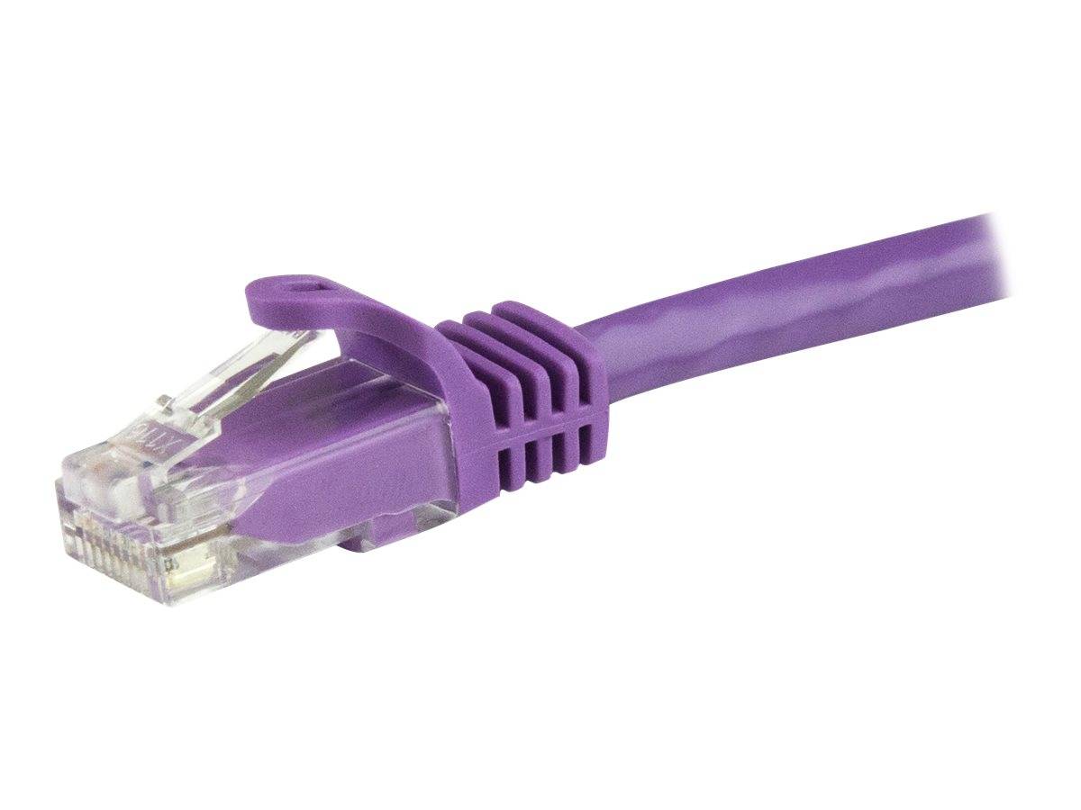 StarTech.com 15m Cat6 Snagless Gigabit UTP Netzwerkkabel - Cat 6 RJ45 Netzwerkkabel mit Knickschutz - Violett - Patch-Ka