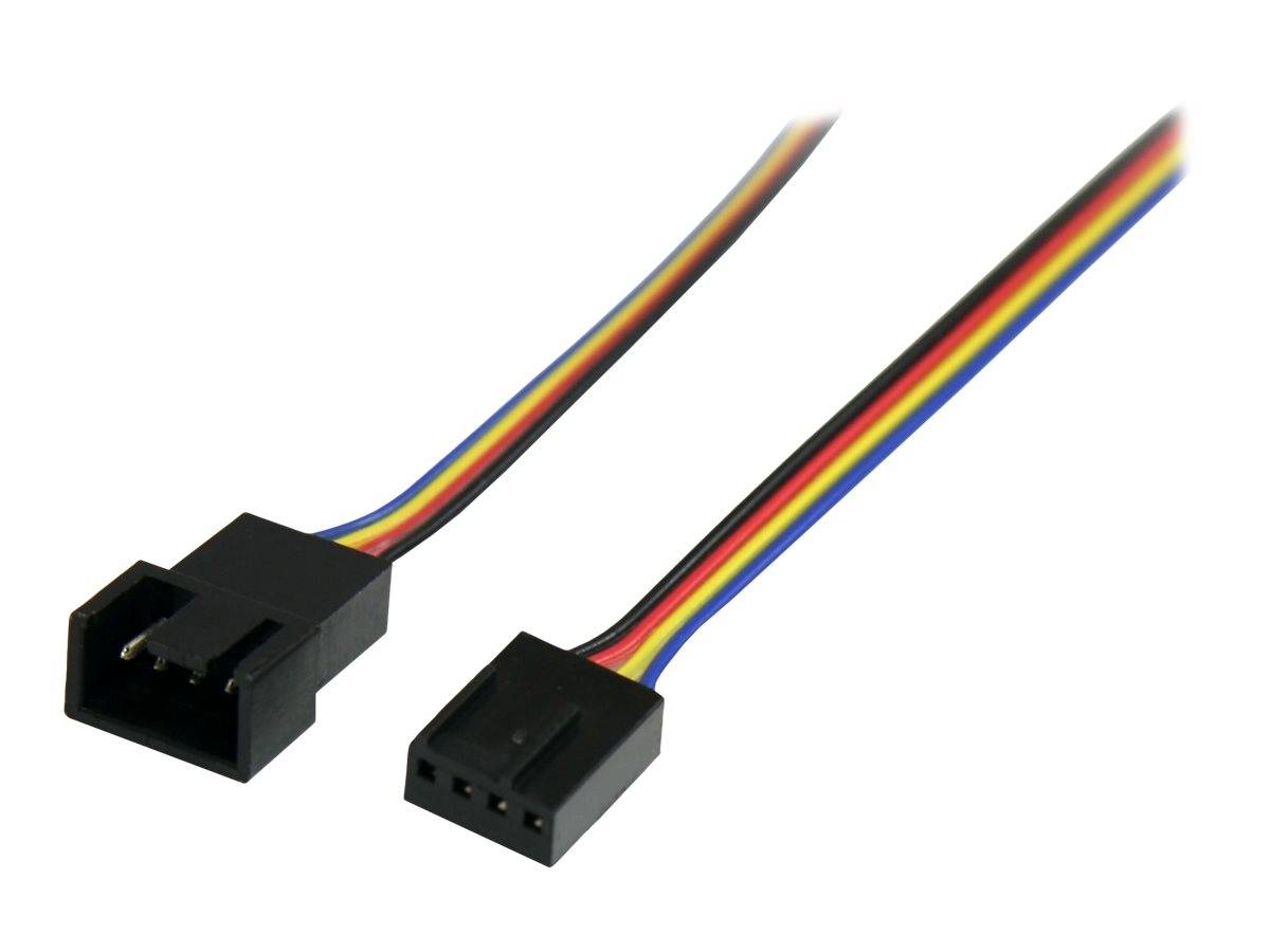 StarTech.com 30cm 4 Pin Molex Lüfter Verlängerungskabel - St/Bu - 4 Pin PWM Lüfterkabel Verlängerung - Verlängerungskabe