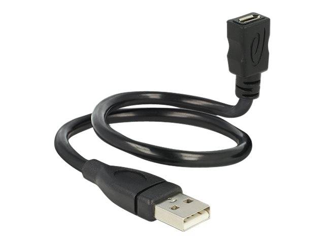 DeLOCK ShapeCable - USB-Verlängerungskabel - Micro-USB Typ B (W)