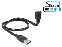 DeLOCK ShapeCable - USB-Verlängerungskabel - Micro-USB Typ B (W)