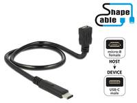 DeLOCK ShapeCable - USB-Verlängerungskabel - Micro-USB Typ B (W)