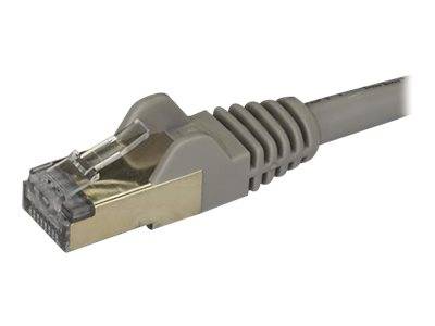 StarTech.com 7.5m CAT6A Ethernet Cable, 10 Gigabit Shielded Snagless RJ45 100W PoE Patch Cord, CAT 6A 10GbE STP Network Cable w/Strain Relief, Grey