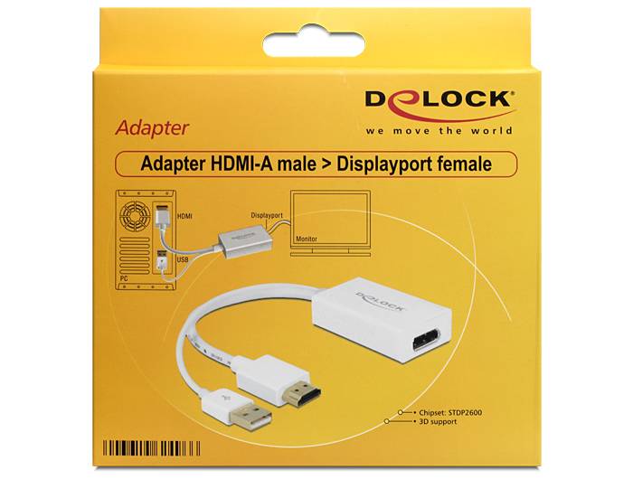 Delock - Videokonverter - HDMI, DisplayPort - DisplayPort
