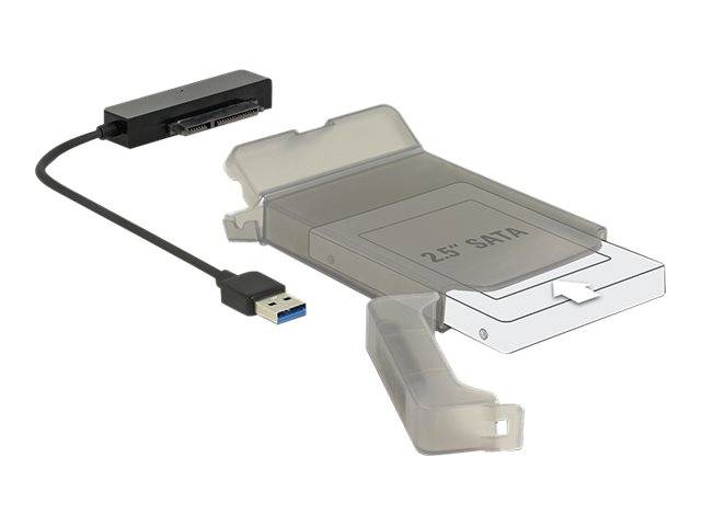 USB-auf-2,5-Zoll-SATA-Adapterkabel mit SATA-Laufwerkstecker und Schutzgehäuse zum Anschließen einer Laptop-Festplatte an USB