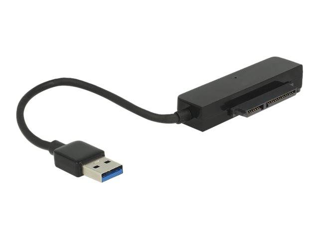 USB 3.0-Adapterkabel mit USB-A-Stecker auf der einen Seite und rechteckigem Gerätestecker auf der anderen Seite