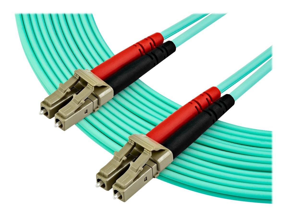 StarTech.com 7 m OM4 LC to LC Multimode Duplex Fiber Optic Patch Cable - Aqua - 50/125 - Fiber Optic Cable - 40/100Gb -