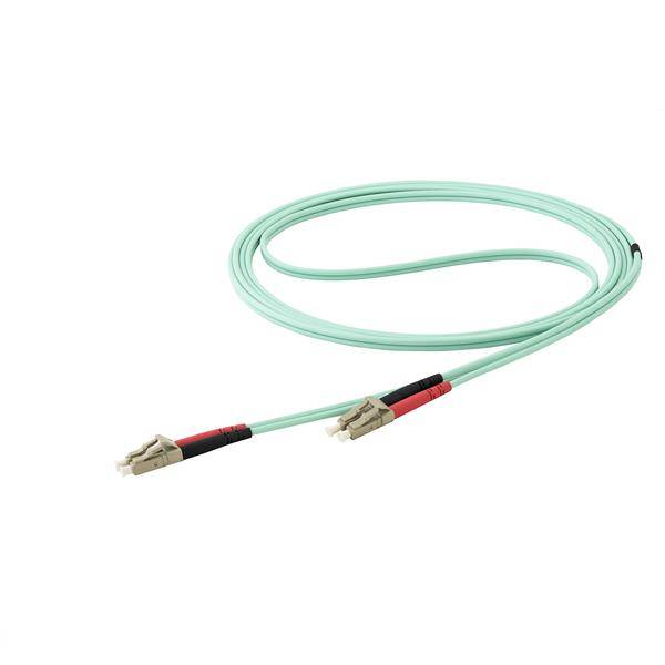 StarTech.com 7 m OM4 LC to LC Multimode Duplex Fiber Optic Patch Cable - Aqua - 50/125 - Fiber Optic Cable - 40/100Gb -