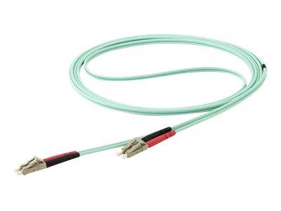 StarTech.com 10 m OM4 LC to LC Multimode Duplex Fiber Optic Patch Cable- Aqua - 50/125 - Fiber Optic Cable - 40/100Gb -