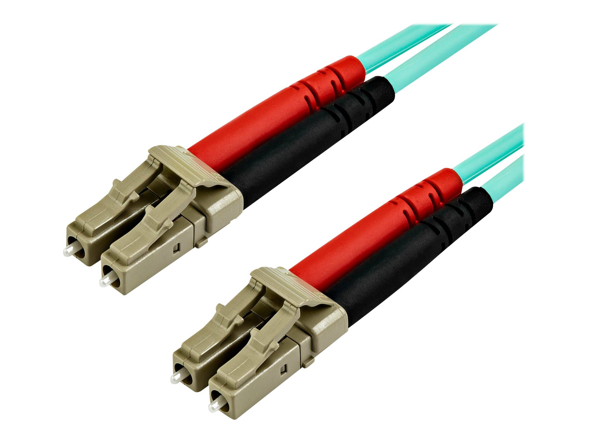 StarTech.com 10 m OM4 LC to LC Multimode Duplex Fiber Optic Patch Cable- Aqua - 50/125 - Fiber Optic Cable - 40/100Gb -