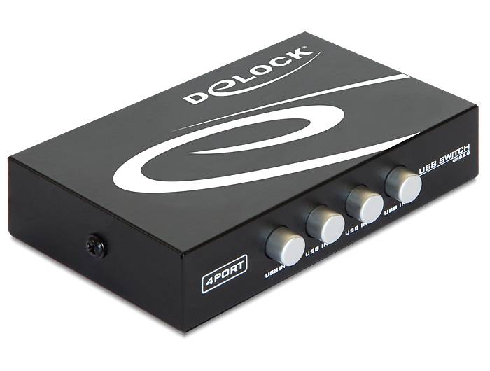 DeLock Switch USB 2.0 4 port manual - USB-Umschalter für die gemeinsame Nutzung von Peripheriegeräten