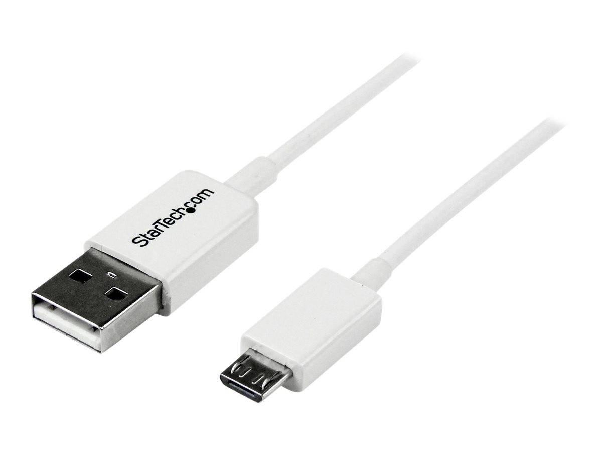 StarTech.com 50cm USB 2.0 A auf Micro USB B Kabel - USB A / Micro B Datenkabel / Anschlusskabel - Weiß - USB-Kabel - Mic