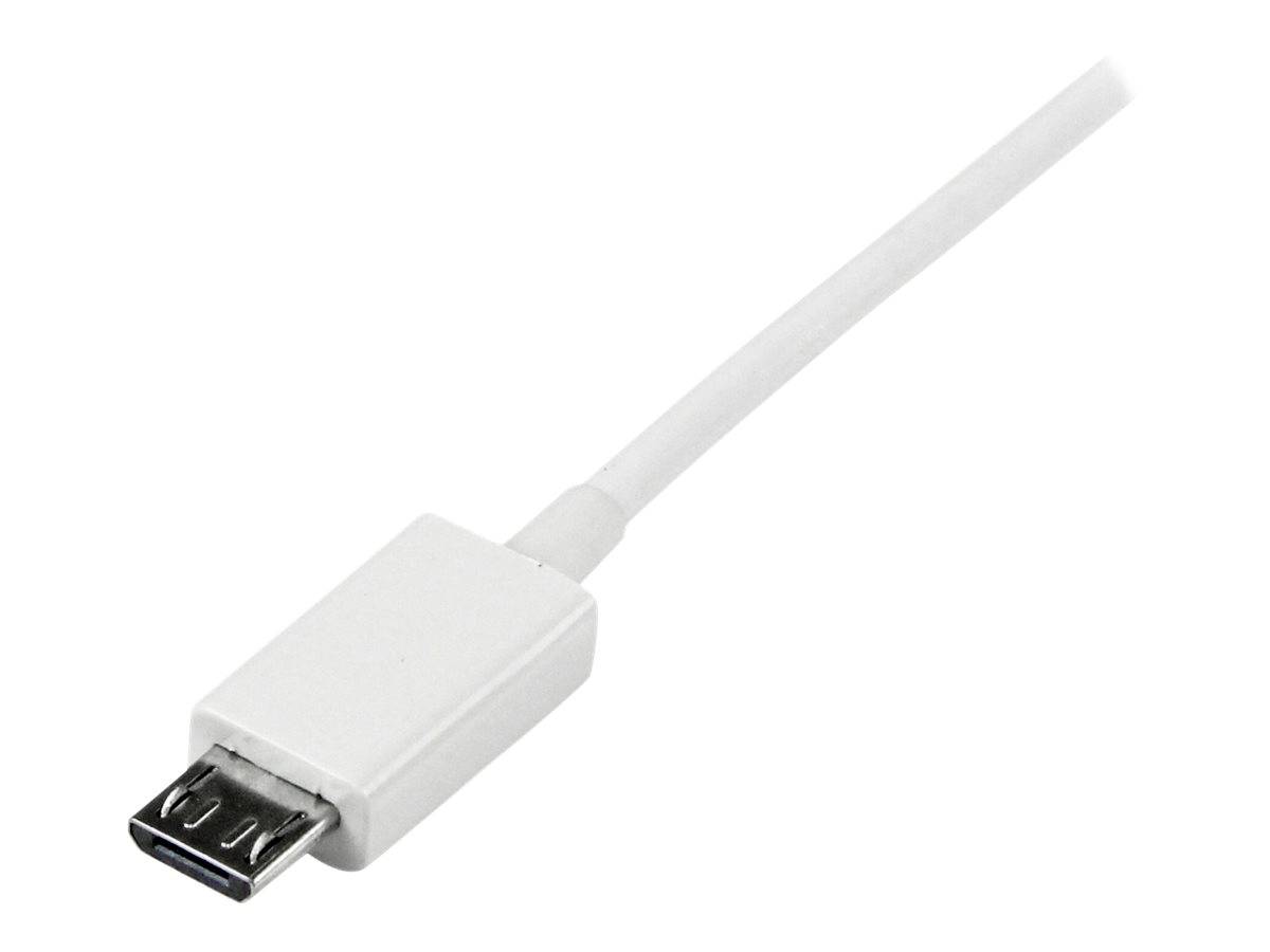 StarTech.com 50cm USB 2.0 A auf Micro USB B Kabel - USB A / Micro B Datenkabel / Anschlusskabel - Weiß - USB-Kabel - Mic