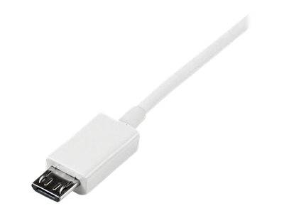 StarTech.com 2m USB 2.0 A auf Micro USB B Kabel - USB A / Micro B Datenkabel / Anschlusskabel - Weiß - USB-Kabel - Micro
