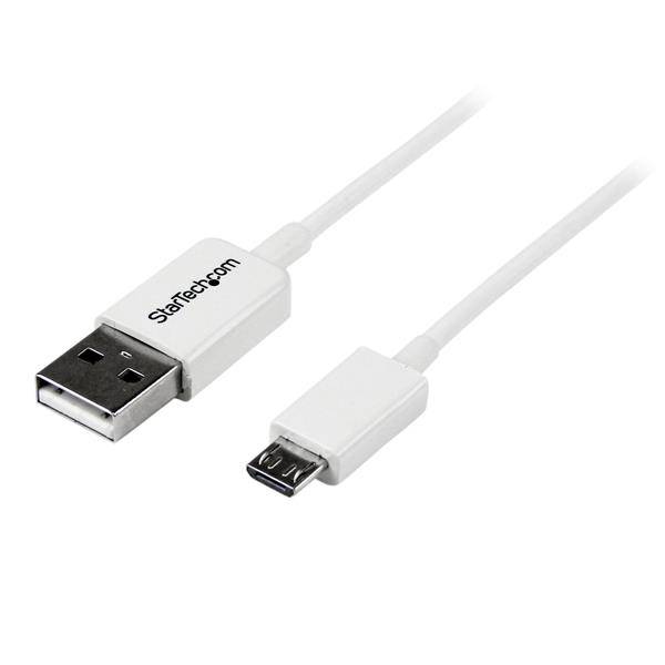StarTech.com 50cm USB 2.0 A auf Micro USB B Kabel - USB A / Micro B Datenkabel / Anschlusskabel - Weiß - USB-Kabel - Mic