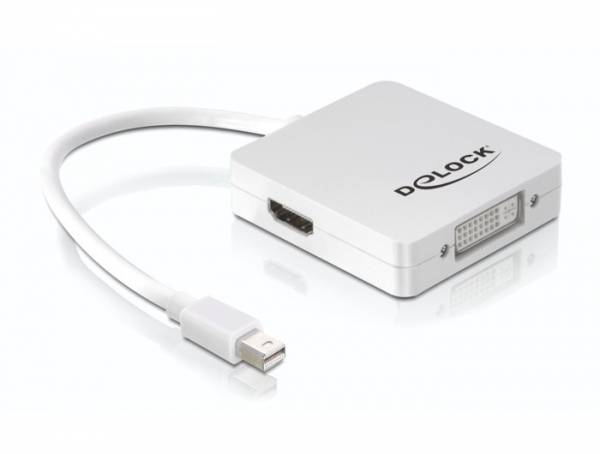Delock - Videoadapter - Dual Link - Mini DisplayPort männlich zu DVI-D, HDMI, DisplayPort weiblich