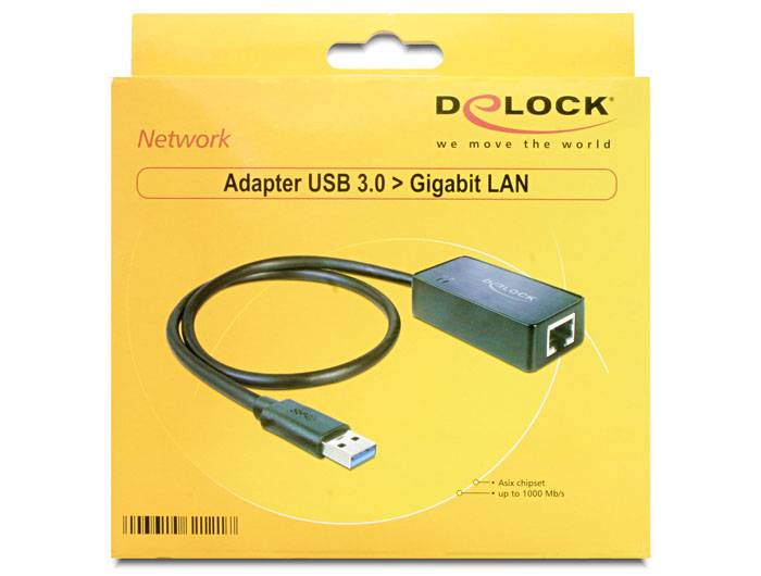 Delock Adapter USB 3.0 > Gigabit LAN 10/100/1000 Mb/s