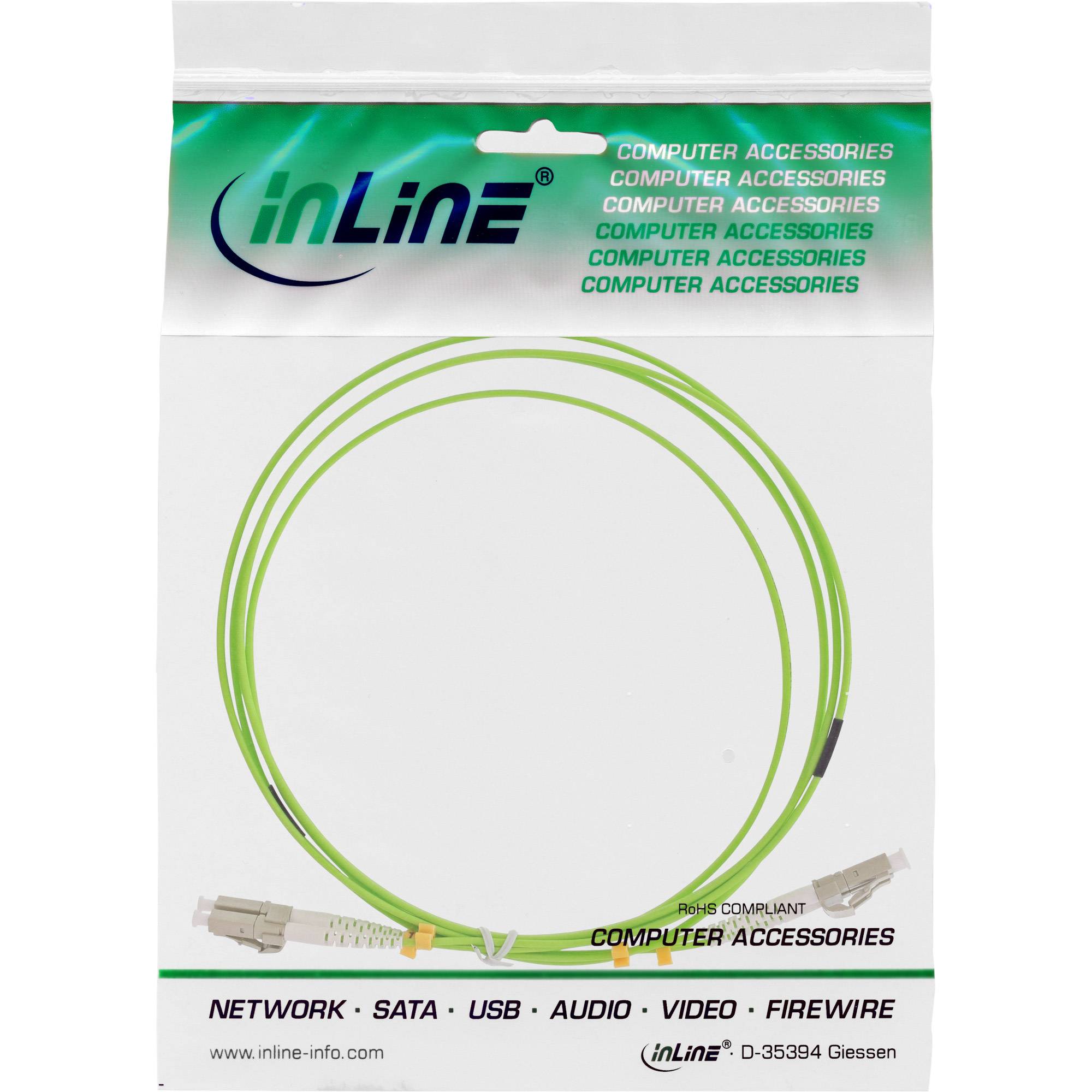 INLINE - LWL Duplex Kabel - LC/LC - 50/125µm - OM5 - 5m