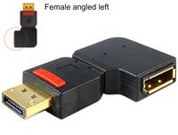 DeLOCK Adapter Displayport male > Displayport female angled left - DisplayPort-Adapter - DisplayPort (W)