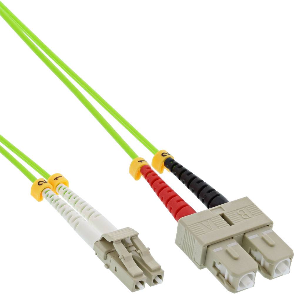 INLINE - LWL Duplex Kabel - LC/SC - 50/125µm - OM5 - 5m