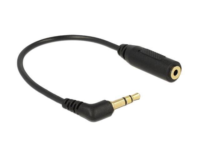Delock - Kopfhöreradapter - Stereo Mikro-Stecker weiblich zu 4-poliger Mini-Stecker männlich gewinkelt