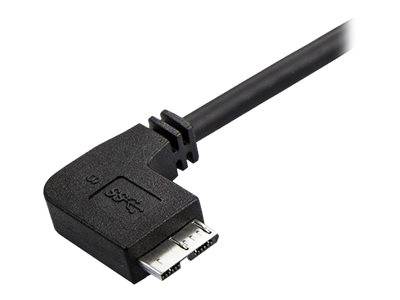 StarTech.com 2m Micro USB 3.0 Kabel - USB A zu links gewinkeltes Micro B USB Anschlusskabel - M/M - USB 3.1 Gen 1 (5 Gbi