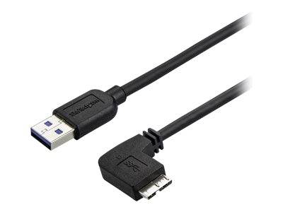 StarTech.com 2m Micro USB 3.0 Kabel - USB A zu rechts gewinkelt Micro B USB Anschlusskabel - M/M - USB 3.1 Gen 1 (5 Gbit