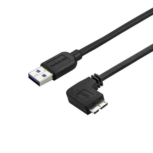 StarTech.com 2m Micro USB 3.0 Kabel - USB A zu rechts gewinkelt Micro B USB Anschlusskabel - M/M - USB 3.1 Gen 1 (5 Gbit