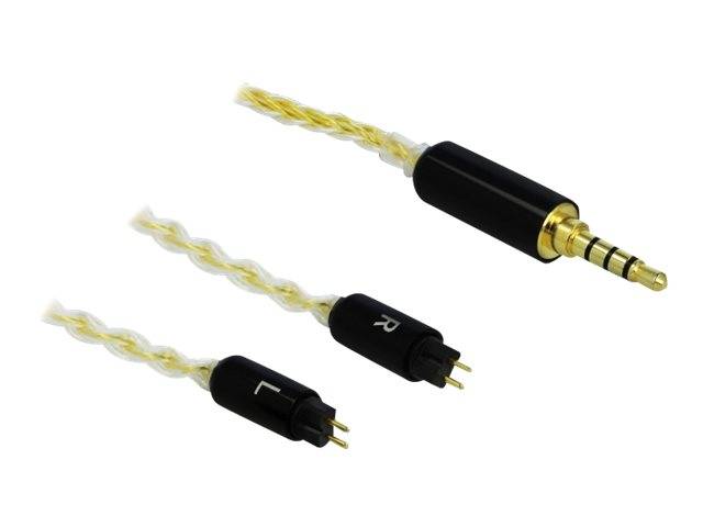 Delock - Headset-Kabel - 4-poliger Mini-Stecker männlich bis 2-polig männlich