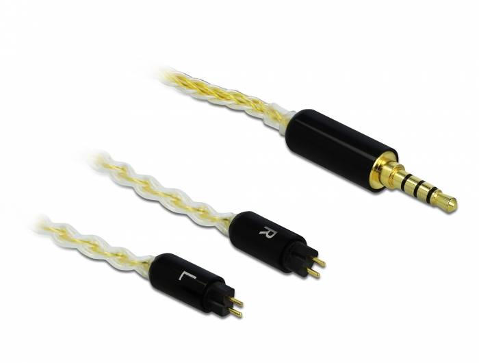 Delock - Headset-Kabel - 4-poliger Mini-Stecker männlich bis 2-polig männlich