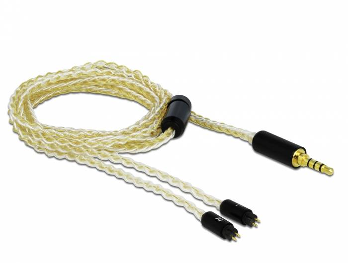 Delock - Headset-Kabel - 4-poliger Mini-Stecker männlich bis 2-polig männlich