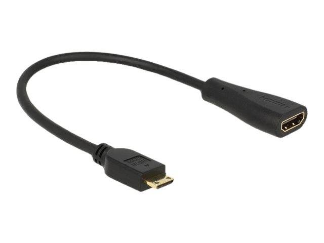 Delock HDMI-Kabel mit Ethernet - 19 pin mini HDMI Type C männlich zu HDMI weiblich