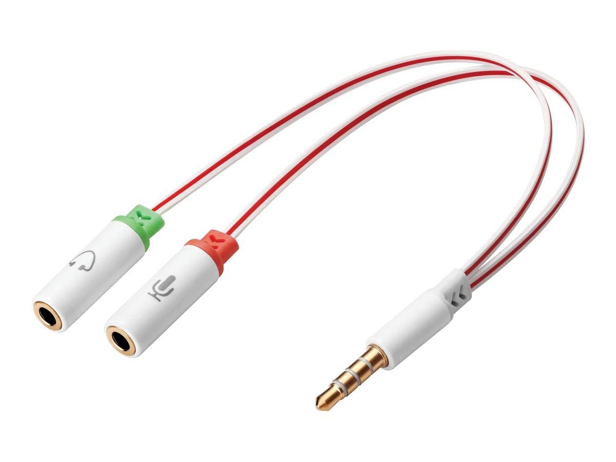 Sandberg Headset Converter - Headsetadapter - 4-poliger Mini-Stecker männlich zu mini-phone stereo 3.5 mm weiblich