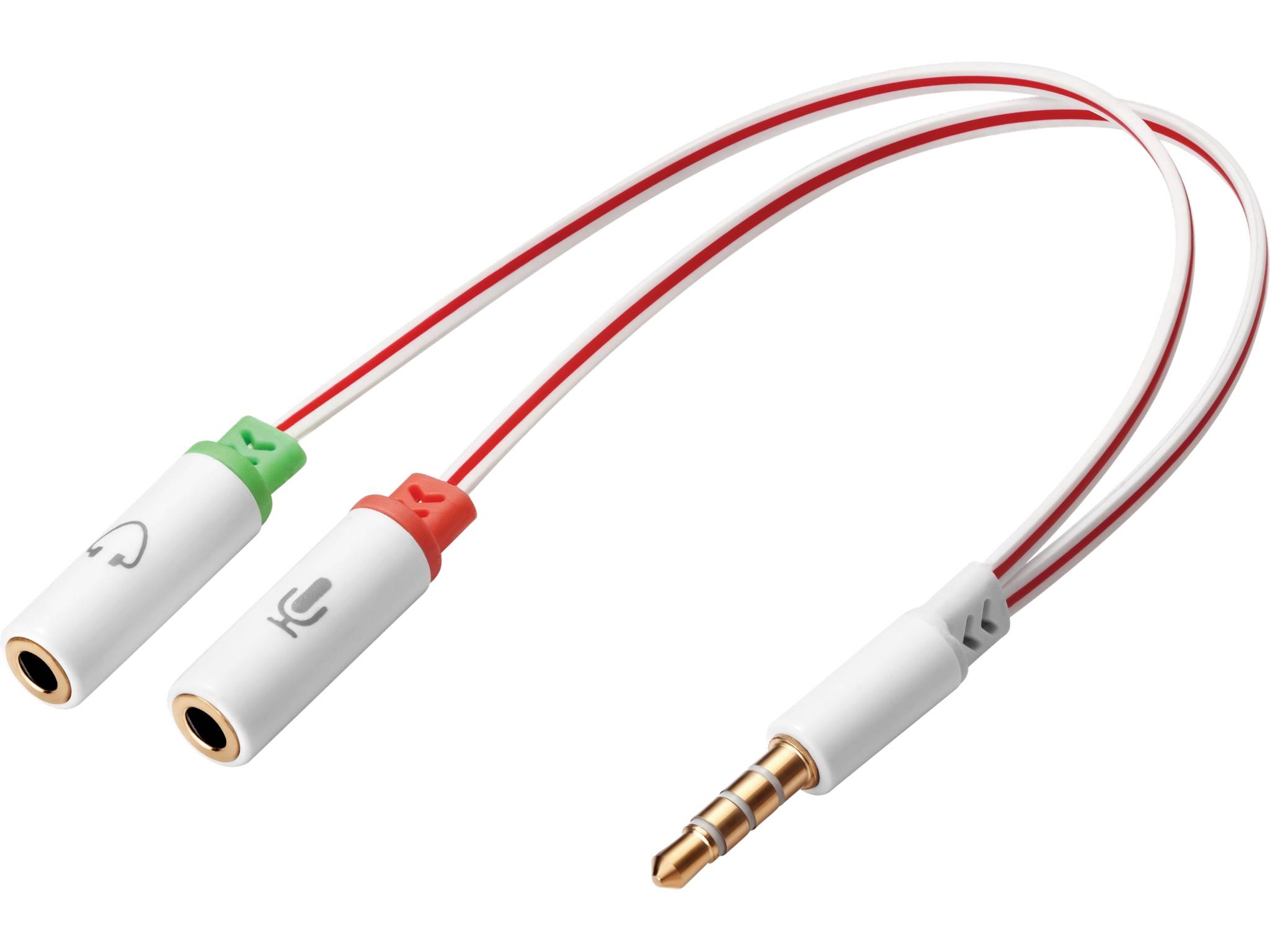 Sandberg Headset Converter - Headsetadapter - 4-poliger Mini-Stecker männlich zu mini-phone stereo 3.5 mm weiblich