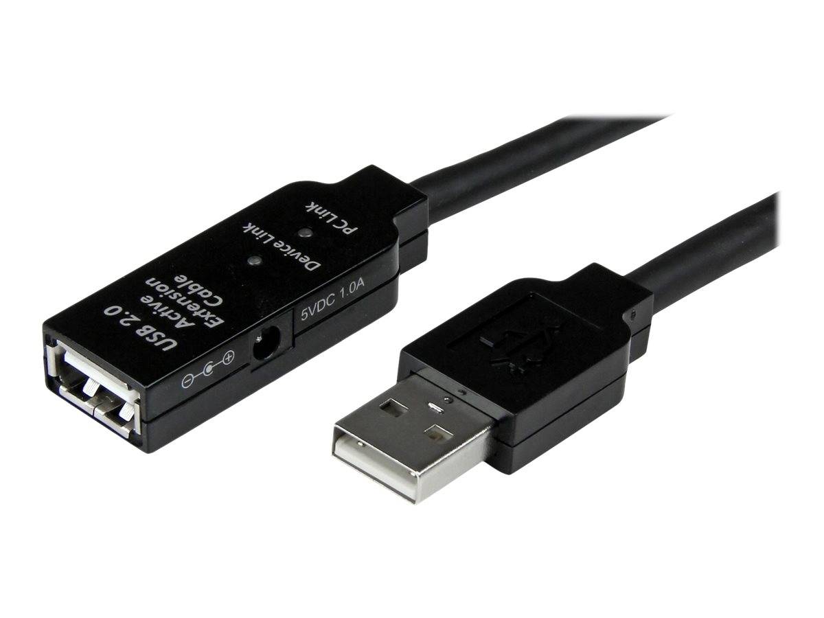StarTech.com 25m aktives USB 2.0 Verlängerungskabel - St/Bu - USB Reapeater / Signalverstärker Kabel Stecker/Buchse - Sc
